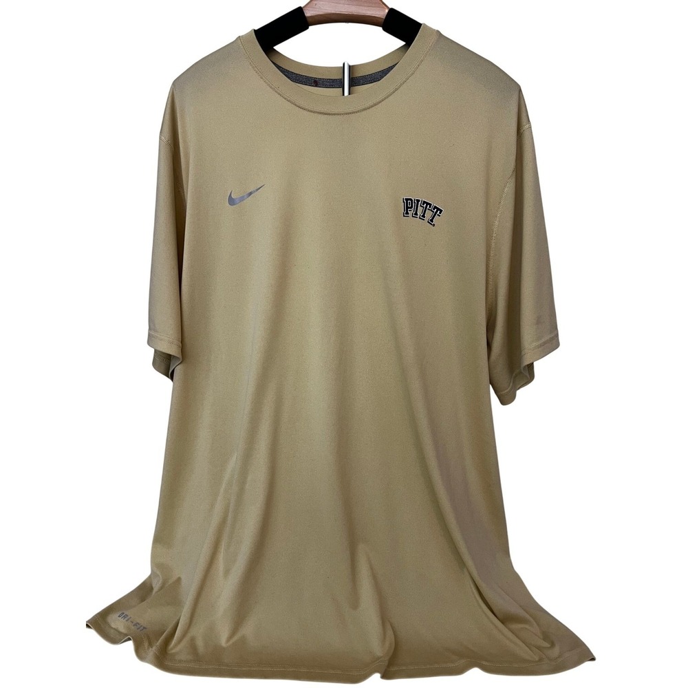 Nike Pitt Panthers Dri Fit T Shirt‎ Tan/Gold Mens XXL